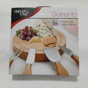 Grande Chef Sorrento 5 pc Cheese Set Cutting Board